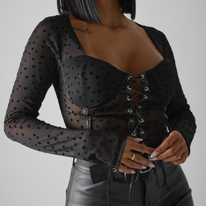 Corset Manga Larga Print