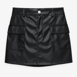 Pollera Mini Cargo Con Botón