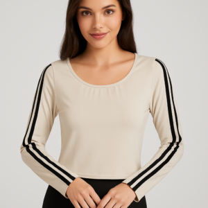 Remera dos Lineas sin Cuello
